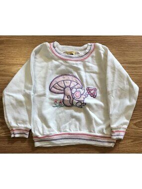 Carters Baby Sweater 12 Month Mouse & Mushroom Embroidered Design Vintage